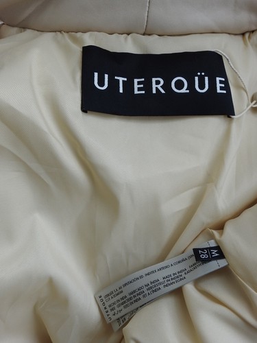 Abrigo acolchado acolchado acolchado con cinturón UTERQUE talla M beige $999 nuevo con etiquetas - Imagen 20 de 24
