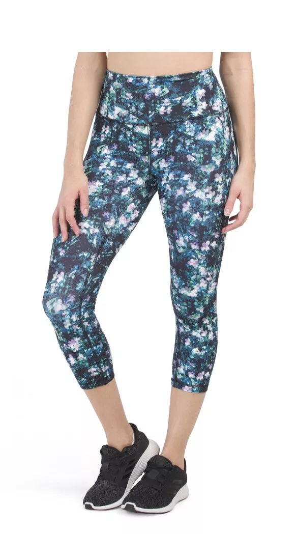 WORKOUT* NWT RBX 7/8 ankle length floral print leggings size XL in 2023