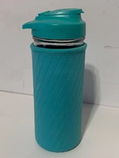 Masontops Mason Jar Glass Water Bottle With Green Insulator Sleeve