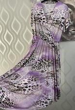 Lilac Animal Print Magic Maxi Midi Dress NEW Plus Size 12 14 16 18 20 22