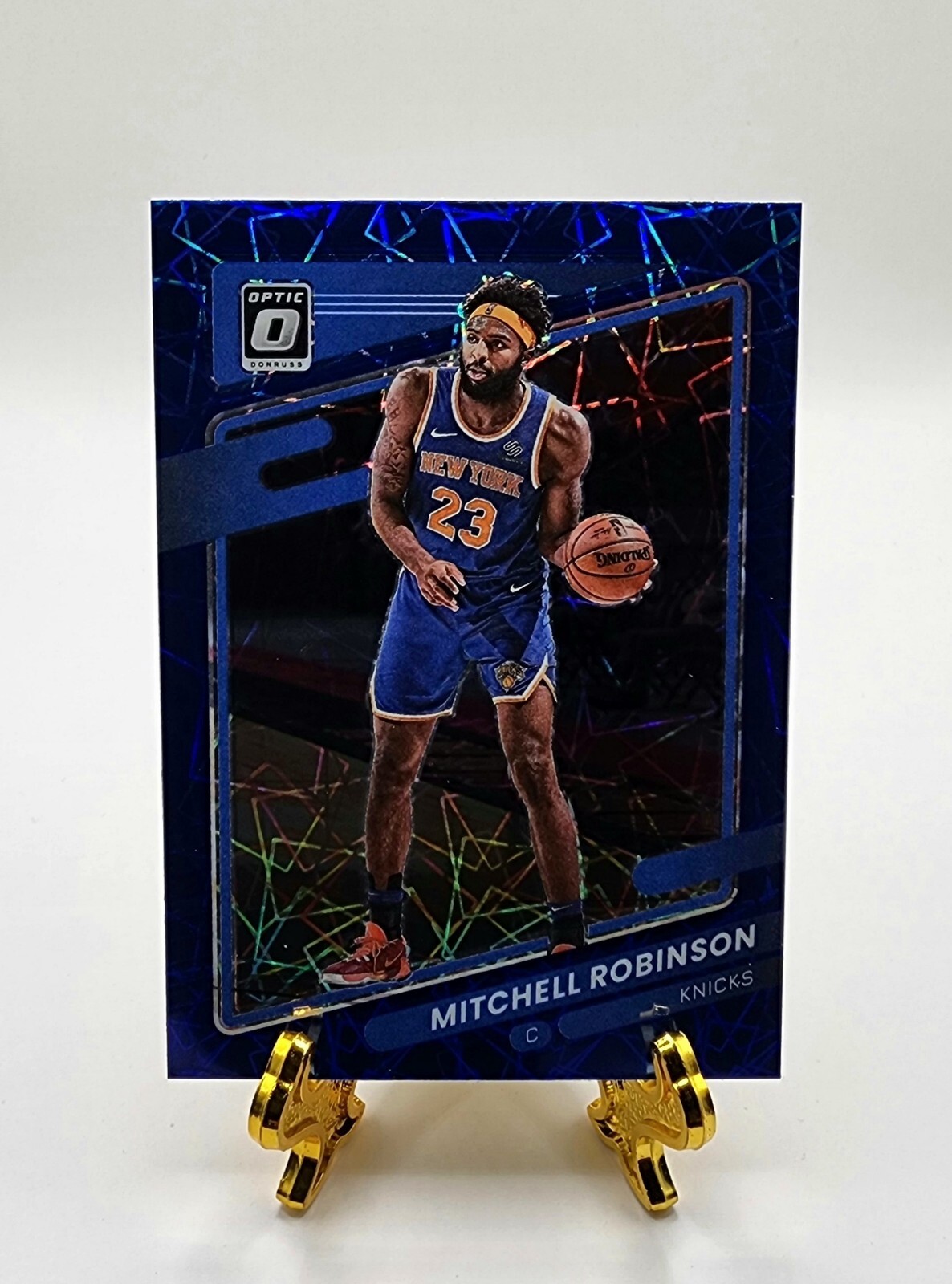 2021-22 Panini Donruss Optic Mitchell Robinson Blue Velocity No. 64 
