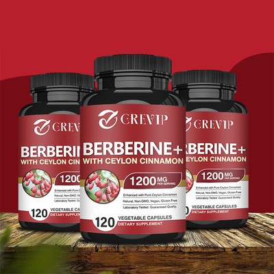 Berberine HCI+Ceylon Cinnamon 1200mg -Blood Sugar Control, Cardiovascular Health