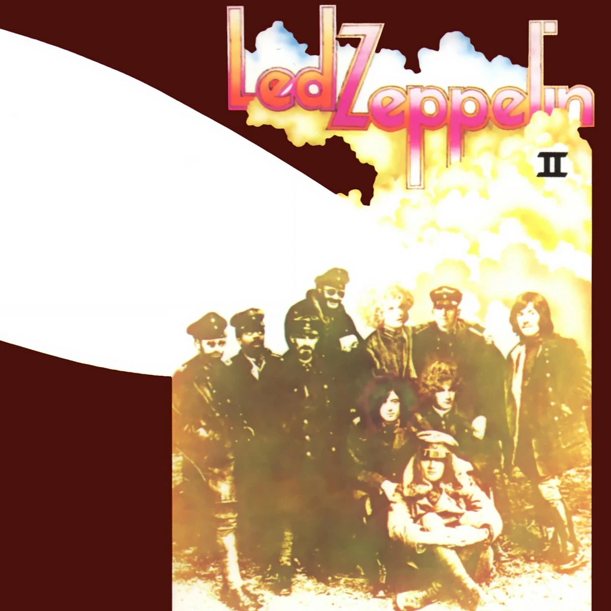 LED ZEPPELIN 2 BANNER 2x2 Ft Fabric Poster Tapestry Flag album cover band art