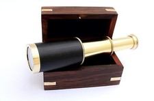 Mini telescopio nautico in ottone antico spyglass vintage cannocchiale con sc...