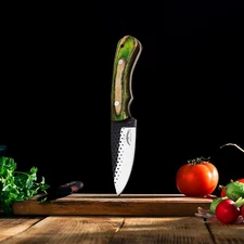 Hunting knife Handmade Full Tang with Leather Sheath- Skinning Fix Blade Knife