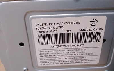 2008 BUICK LUCERNE CXL AM/FM/CD/MP3 RADIO (OPT US9) | eBay