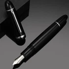 JinHao X159 Acrylic Black Fountain Pen Metal Clip Fine 0.5mm F Nib Office Pen#JP