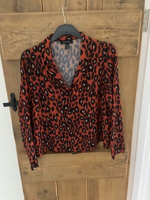 red leopard blouse