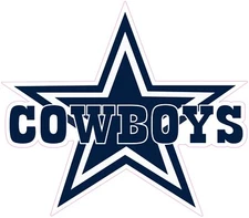 Dallas Cowboys Football Vinyl Decal Sticker Car Truck Bumper Tumbler Mug