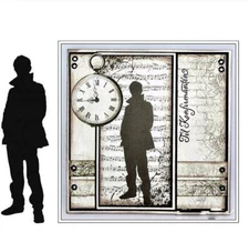 Human Figure Shadow Metal Cutting Dies Scrapbooking Boy Cutting Stencils Craft 