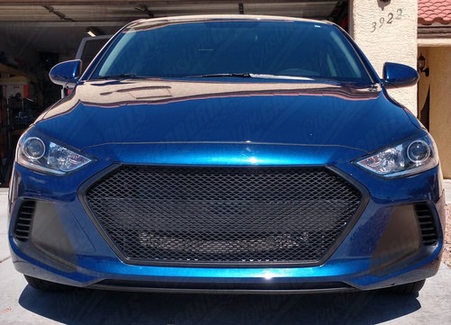 Parrilla de malla plana Perf GT CCG negra para parrilla deportiva Hyundai Elantra 2017-18 - Imagen 5 de 11
