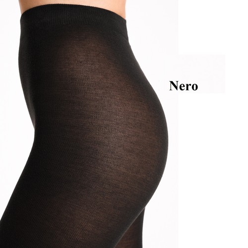 Giulia Lucky Cotton soft matte opaque tights for winter cold season 200 Den - Picture 8 of 29