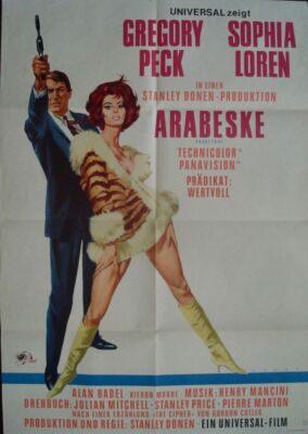 ARABESQUE German A1 movie poster A SOPHIA LOREN GREGORY PECK DONEN 1966 ...