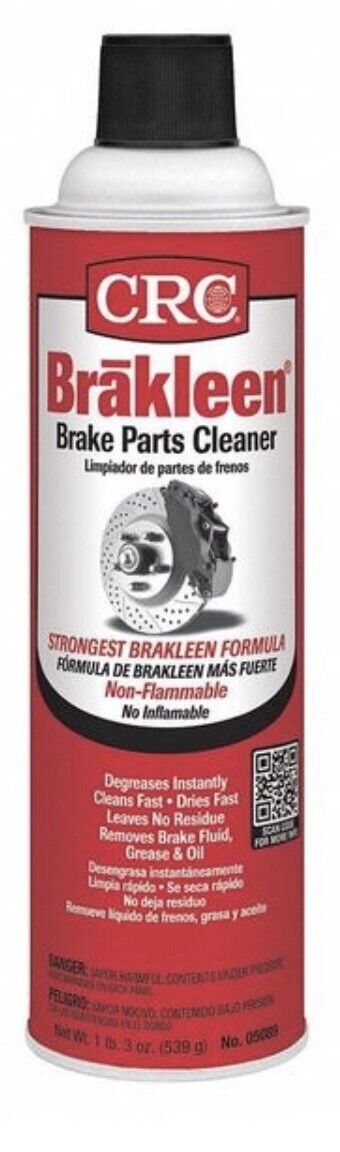 CRC 05089 BRAKLEEN Brake Parts Cleaner - Non-Flammable 19oz Cans, 12 PACK