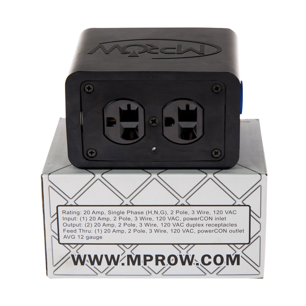 MPROW Rubber Quad Box Neutrik PowerCon Power Distribution