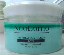 NEOLUMO 2-SYNERGY BODY SCRUB KIWI-VITAMIN C-VITAMIN E-10.5 oz/ 300 ml-NEW-SEALED
