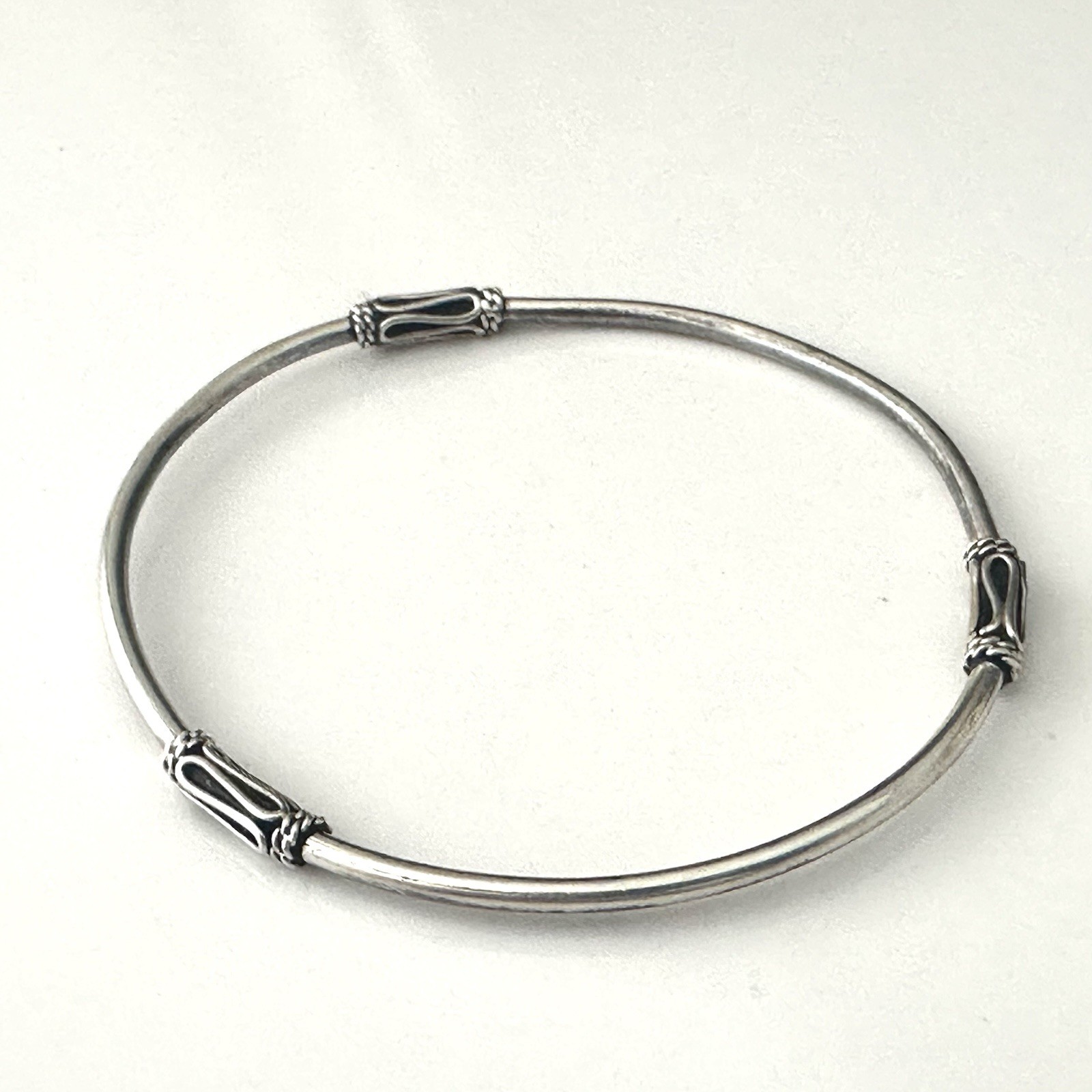 Vintage Sterling Silver 925 Stack Stacking Bracel… - image 9