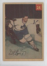 1954-55 Parkhurst George Armstrong (Text Back) #24 HOF 5c8
