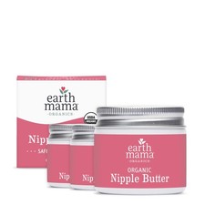 Organic Nipple Butter Nursing Cream 3 Pack Earth Mama Safe Breastfeeding Lanolin