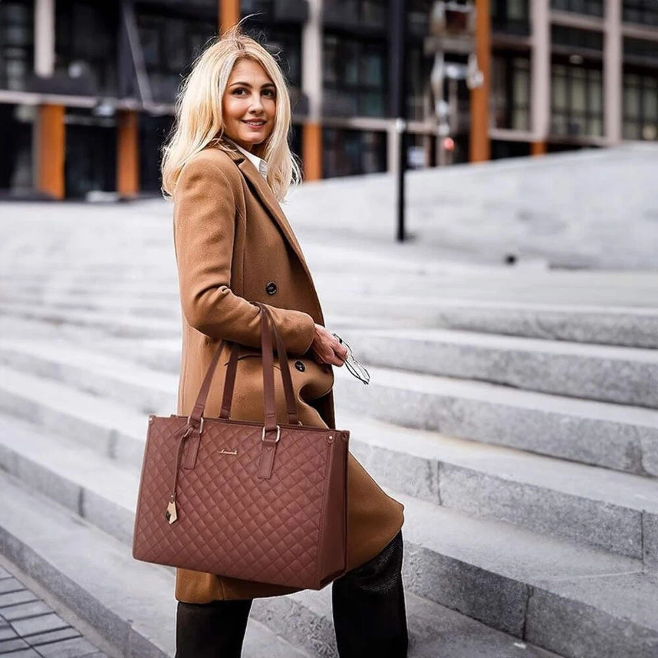 Дорожная сумка-тоут 2 в 1: ноутбук и изолированная сумка для обеда. Идеально подходит для бизнеса, работы, медсестры - Изображение 2 из 4