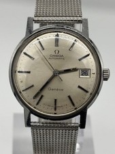Omega Geneve Automatic Watch 34mm Men's Silver Dial Good Working Condition