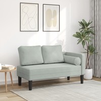 Chaise Longue Con Cuscini Verde Scuro In Velluto Divano Letto Vidaxl
