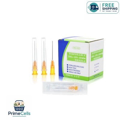100-Pack 25G 1 Inch Sterile Disposable Needles - Precision Dispensing Tools