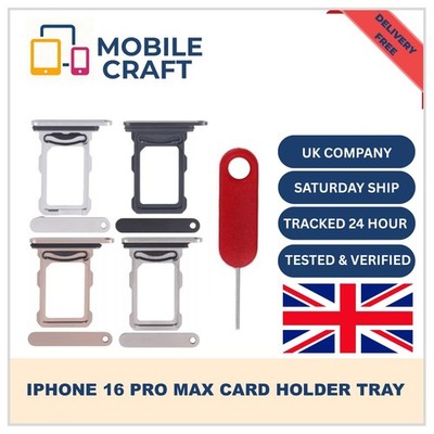 Für iPhone 16 Pro / 16 Pro Max Sim Tray Sim Karten Halter Tray Slot Ersatz UK