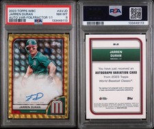 2023 Topps World Baseball Classic Jarren Duran Auto FoilFractor 1/1 AV-JD PSA 8