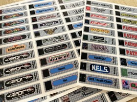 Vectrex Top End Labels For all 28 Game Stickers + 152 Extras-Homeb.
