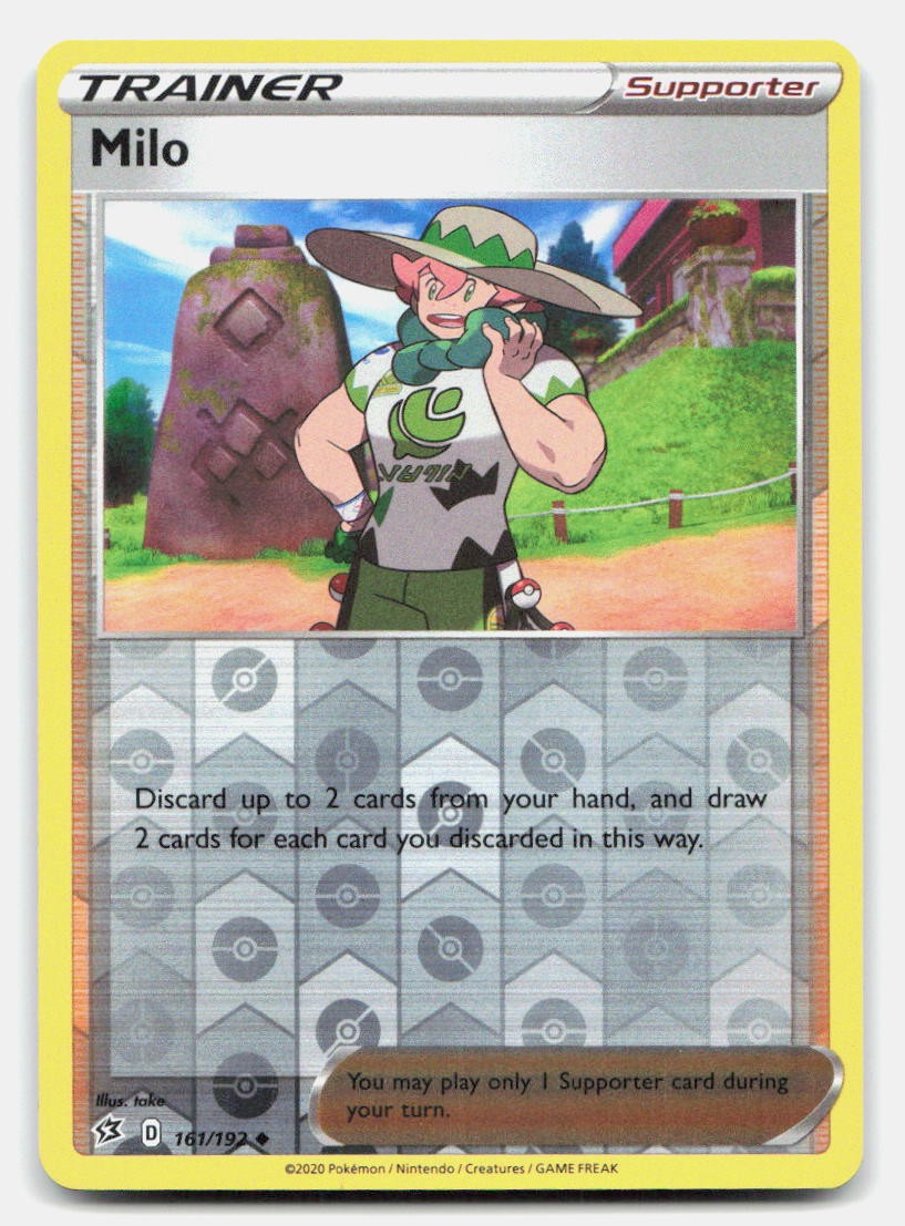 Milo 161/192 Uncommon Rebel Clash Pokemon Reverse Holo NM