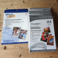 Image of A4 High Glossy Photo Paper 200gsm 250 Sheets (5 x 50) Novatech + 20 Epson 194gsm