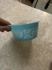 Vintage Pyrex #473 Turquoise Blue Amish Butterprint 1 QT Casserole Dish No Lid
