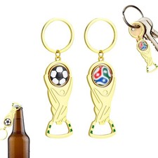 2er Set kompakte Kapselheber Schl&uuml;sselanh&auml;nger, Fu&szlig;ball Schl&uuml;sselanh&auml;nger