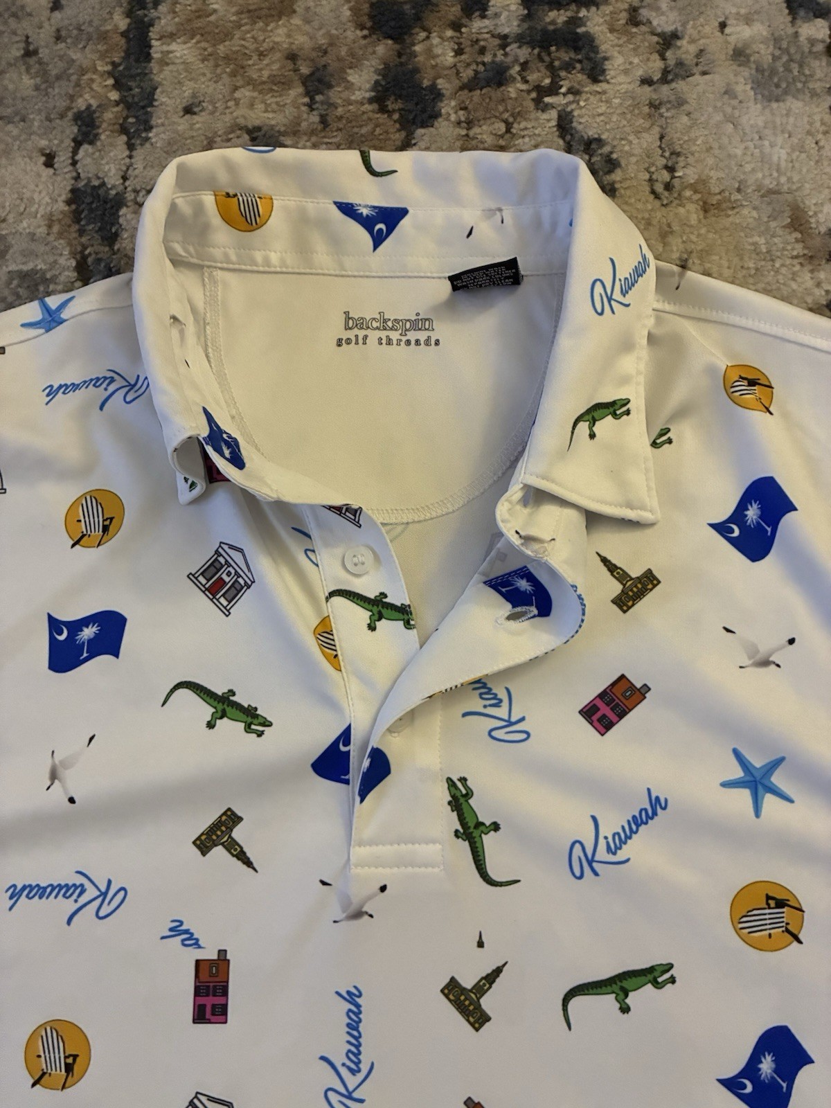 Backspin Golf Threads White Multicolor Basic Golf… - image 3