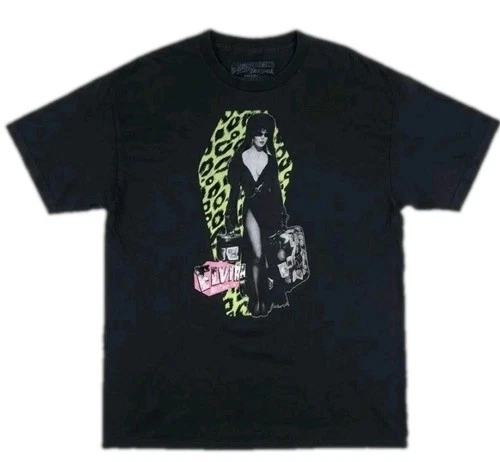 Elvira Mistress of the Dark Kreepsville Black Graphic T Shirt Size XXL Halloween - product listing photo
