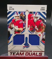 2025 Panini Rookies & Stars Josh Allen James Cook Team Duals Patch Bills #TD-BUF