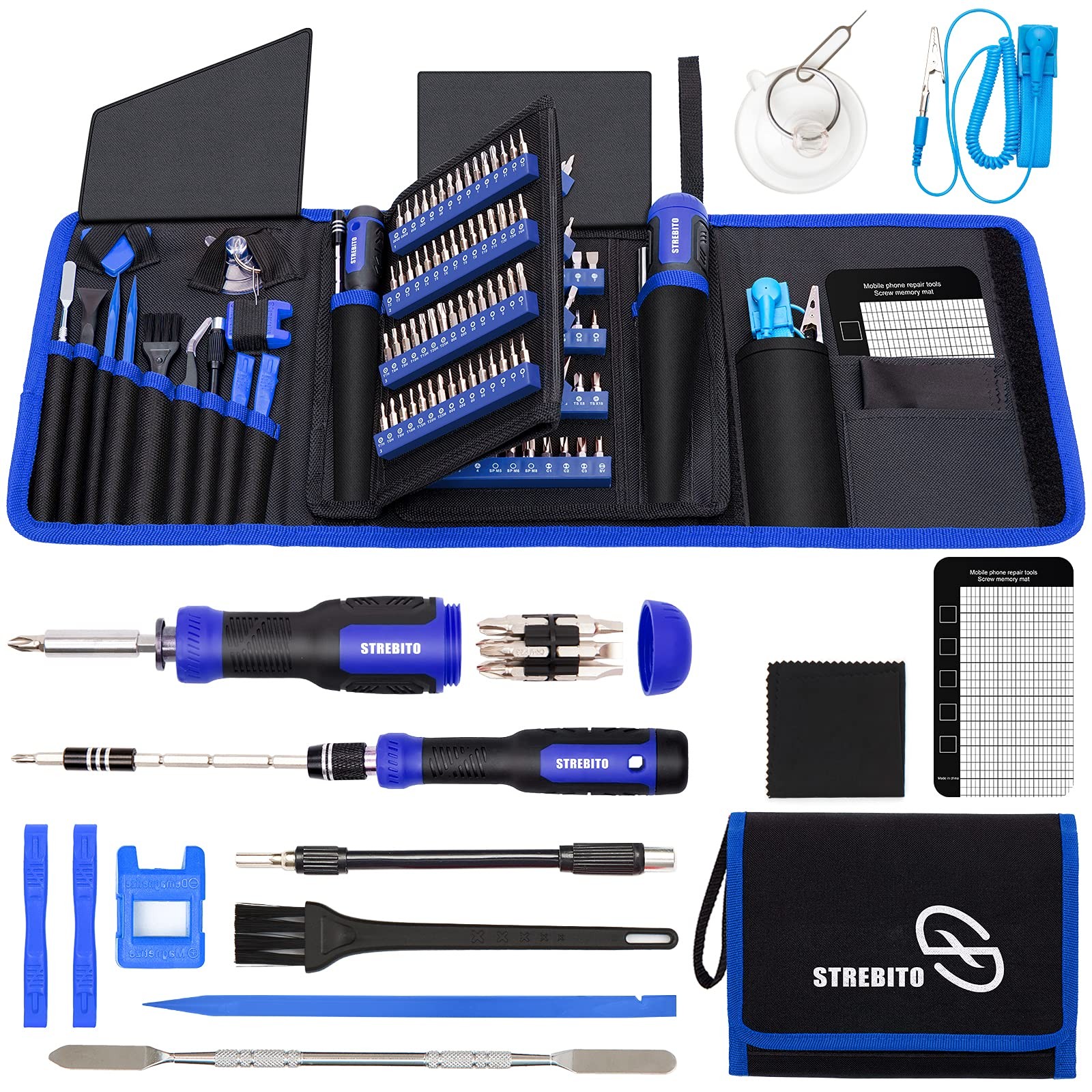 Precision Screwdriver Set 191-Piece Multi-Bit Screwdriver 1/4 Inch Nut Driver...