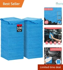 Shop Towels Microfiber 100 Pack Ultra Soft Lint Free Multipurpose Cleaning Cl...