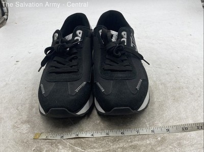 Calvin Klein Jeans Black Silver Logo Low Top Lifestyle Sneakers Size 10.5