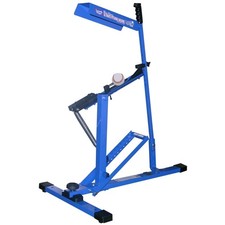Lightweight Blue Pitching Machine - Throws Hard & Soft Balls