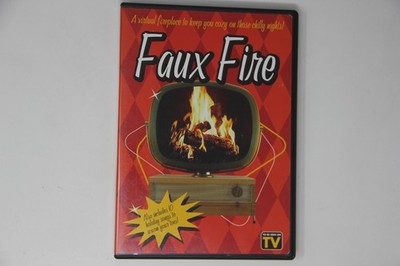 Faux Fire Virtual Fireplace DVD with Holiday Songs
