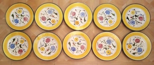 10 VTG. STANGL DELA-WARE LAURITE 8" LUNCH PLATES - MADE IN USA