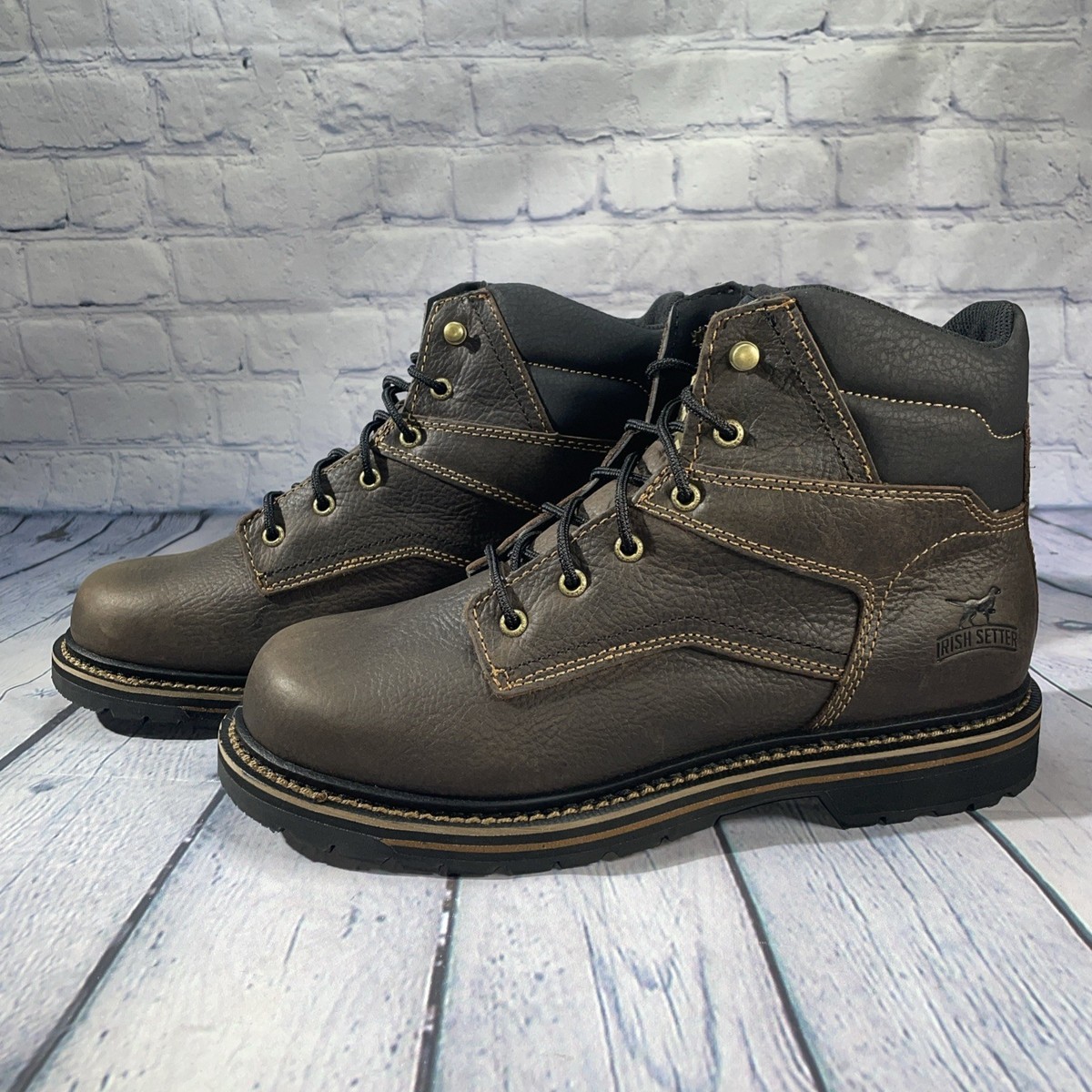 Irish Setter Kittson Work Boots Brown Leather Slip Resistant  display picture 1