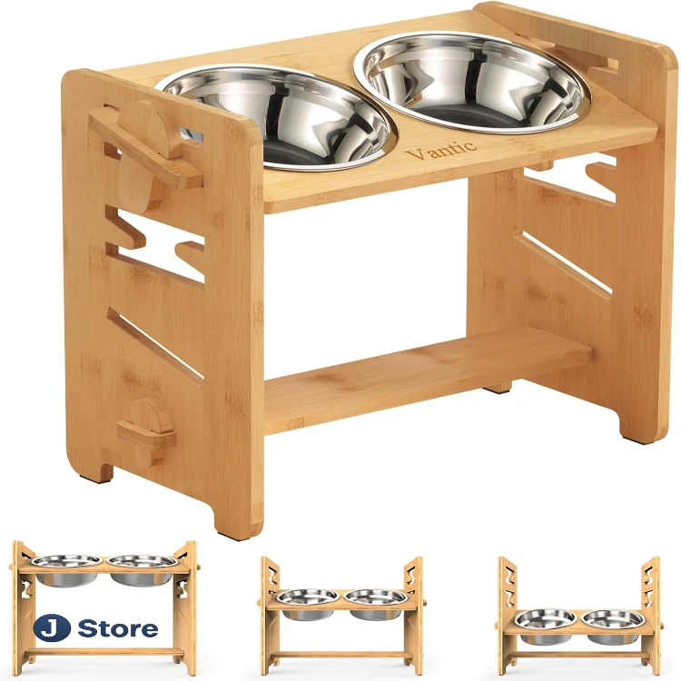 Vantic Hundenapf erhöht mit Ständer, einstellbare Futternapf Hund Erhöht für