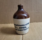 Antique Red Wing Stoneware Mini Crock Jug Advertising R.L JONES PHILADELPHIA