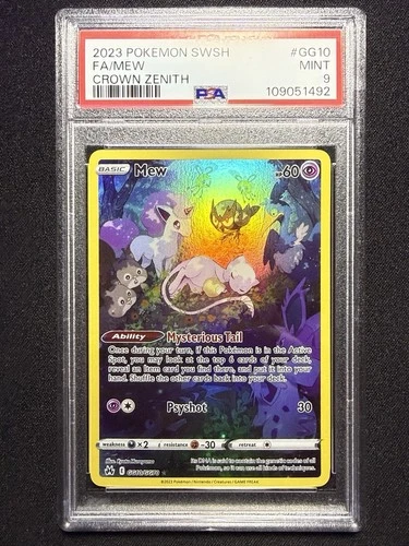 Mew GG10 Crown Zenith Galarian Gallery PSA 9