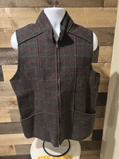 Stormy Kromer Wool Zip Up Vest Mens Large L Gray Made In USA