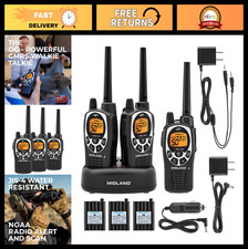 GMRS Two-Way Radios 50-Channel Long Range 142 Privacy Codes SOS NOAA Rechargeabl