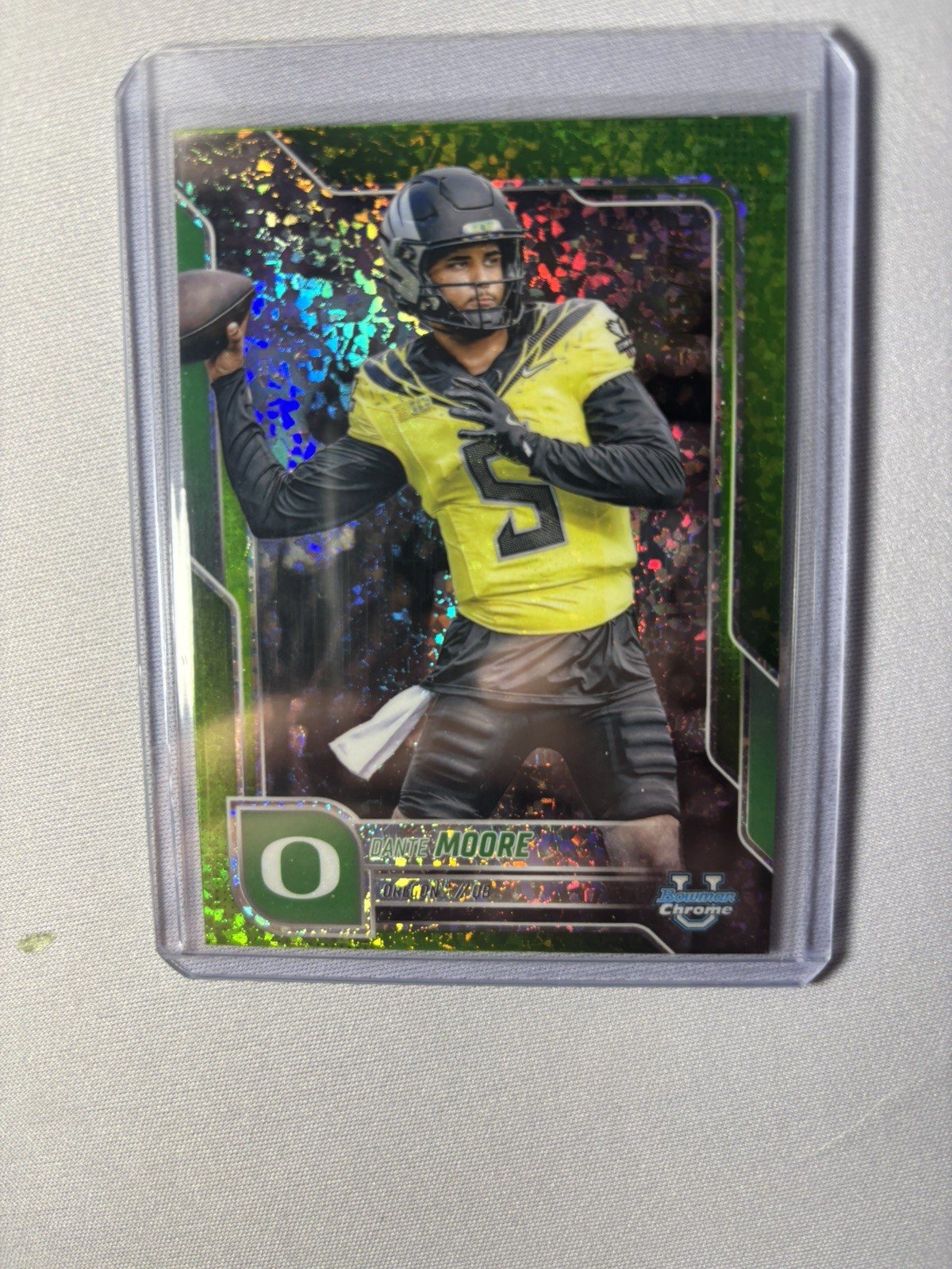2025 Bowman U Chrome #137 Dante Moore Lime Green Mini-Diamond #/275